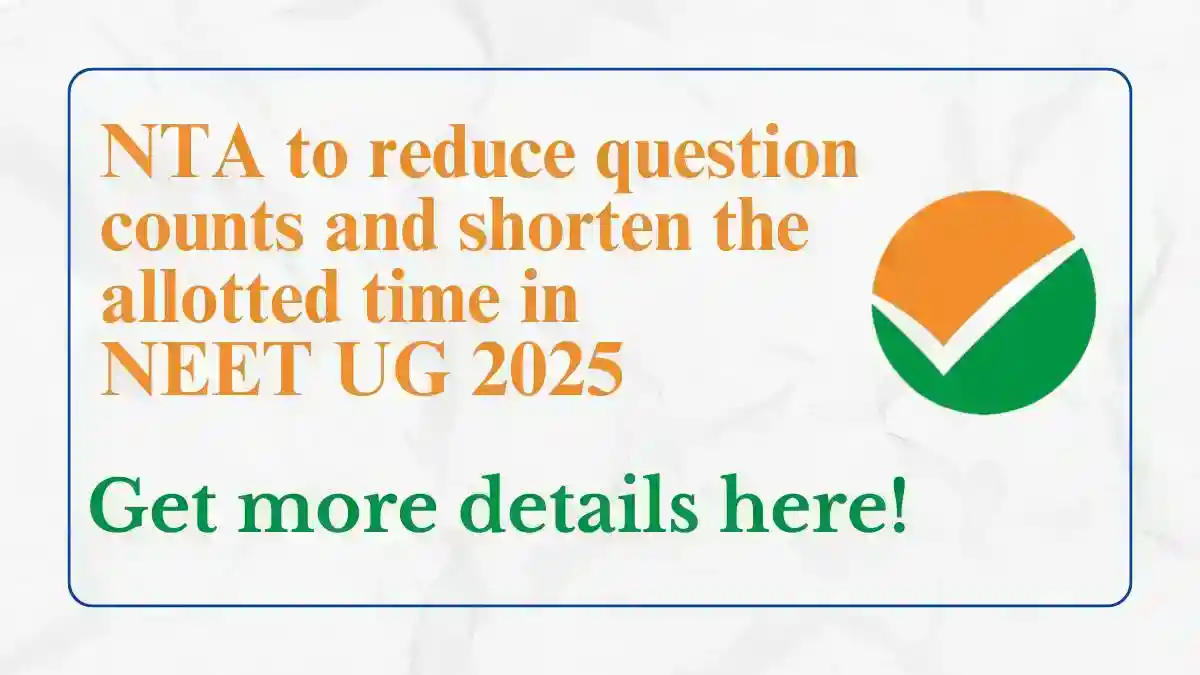 NEET UG 2025: NTA to Remove Optional Section - Official Notification PDF Available